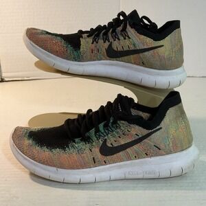 Nike Free RN Flyknit 2017 Running‎ Shoes Multicolor Womens 8.5 READ Athleisure